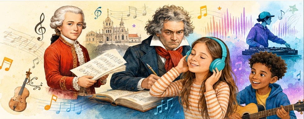 Mozart, Beethoven und Kinder entdecken Musik