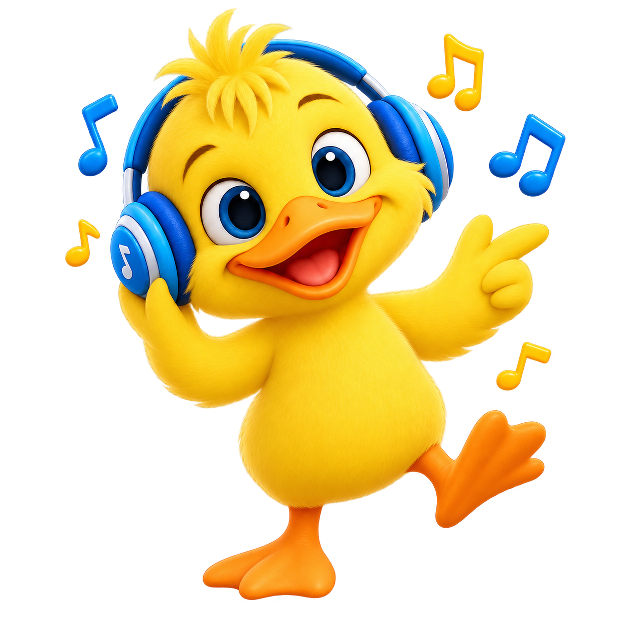 Das Küken hört Musik